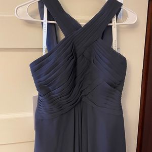 Azazie Kaleigh in Stormy Size 8. NEVER WORN!!